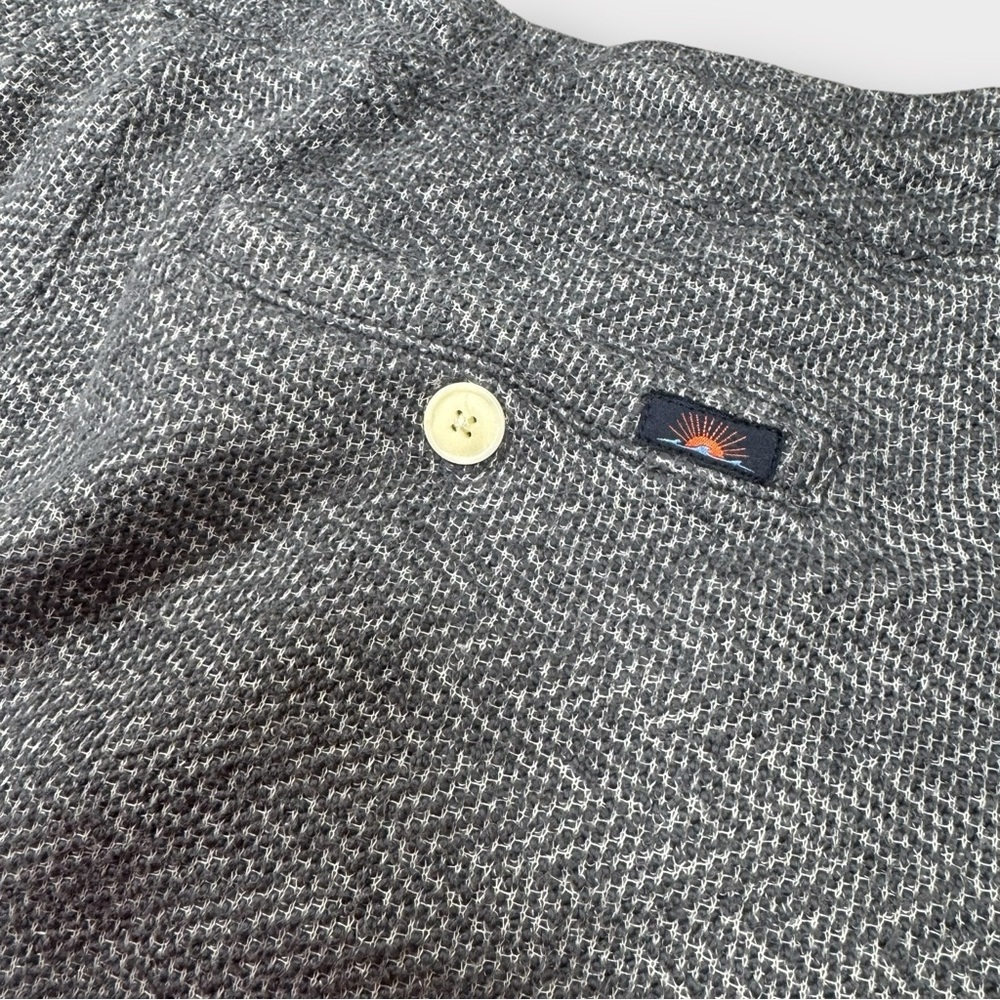 Faherty Whitewater Sweatshorts Men’s Large Granite Grey Herringbone Cotton Blend - Picture 3 of 11